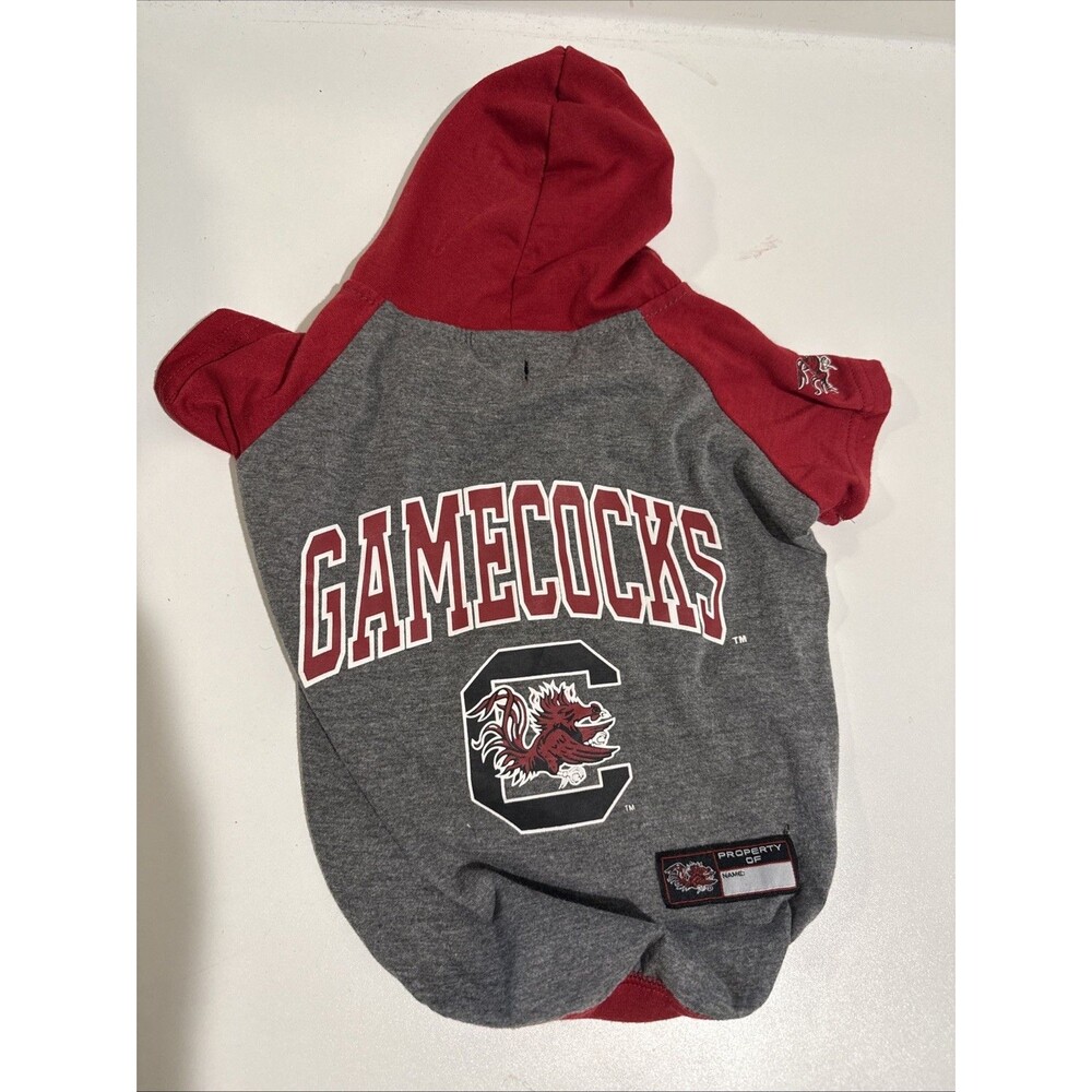 USC South Carolina Gamecocks SEC NCAA Collegiate Hooded Dog Shirt MEDIUM  25lb